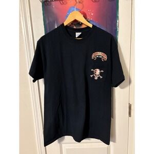 Easyriders Skull Bones T Shirt Mens Black Short Sleeve  Tee y2k motorcycle